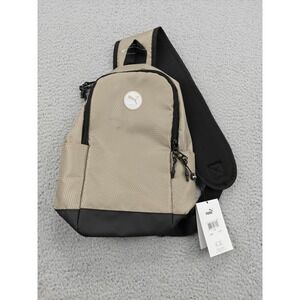 Puma Sling Bag Mens OS Sand Beige Adjustable Strap Dual Compartment Travel New